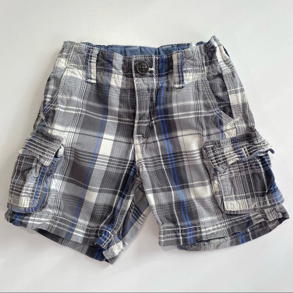 Boy's Baby Gap Cargo Shorts Sz 18-24 months Plaid Boys Shorts